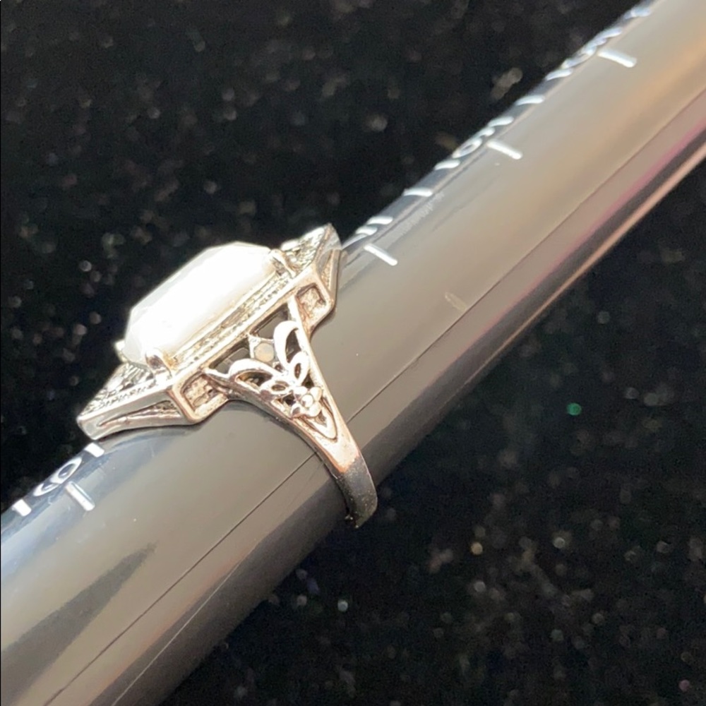 Opal Antique Vintage Style Silver fashion ring - Picture 5 of 5